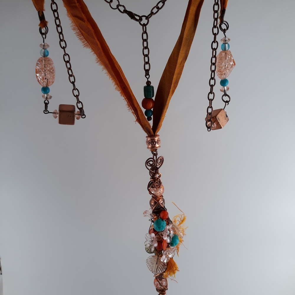 Statement necklace and earrings